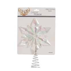 Acrylic Snowflake Tree Topper Iridescent Finish (32Cm)
