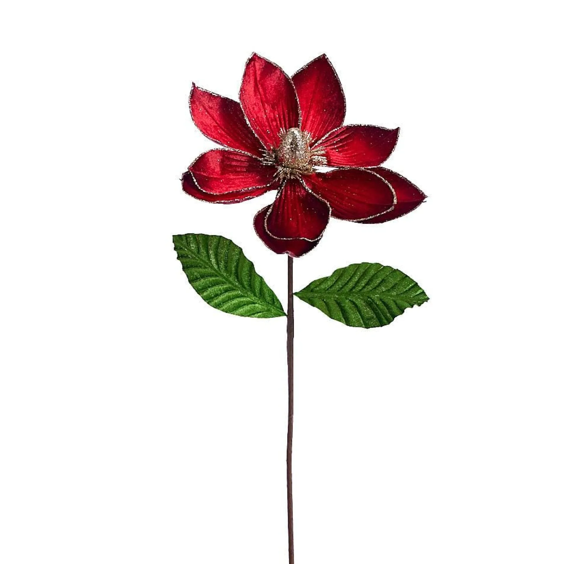 Burgundy Magnolia / Green Leaf Pick