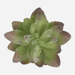 Cactus Succulent Clip Green/Silver Lrg