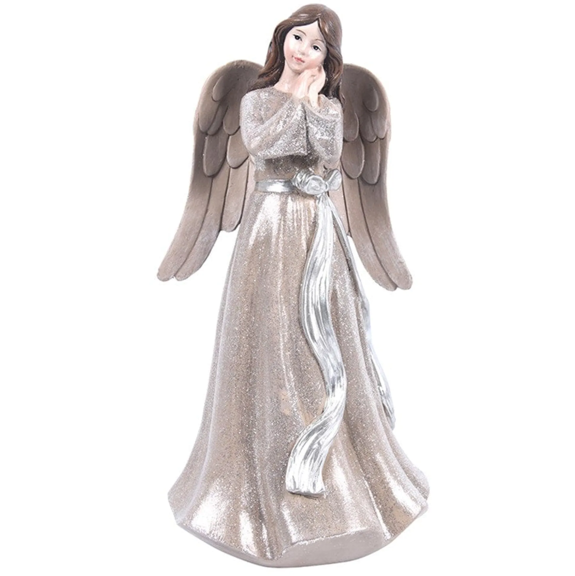 Champagne Polyresin Angel (25.5Cm)