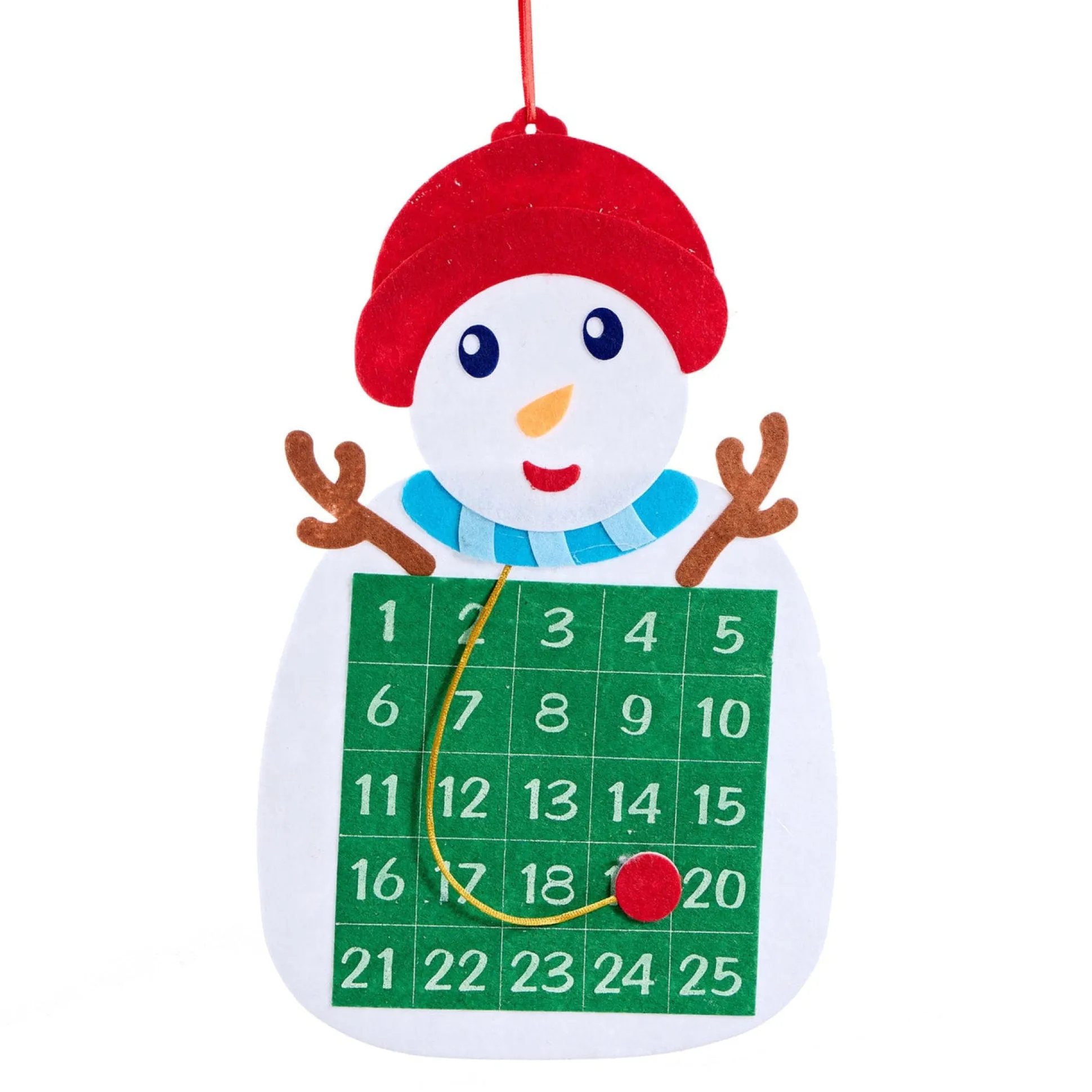 Christmas Felt Hanging Advent Calendar 3 Asst - Rudolph