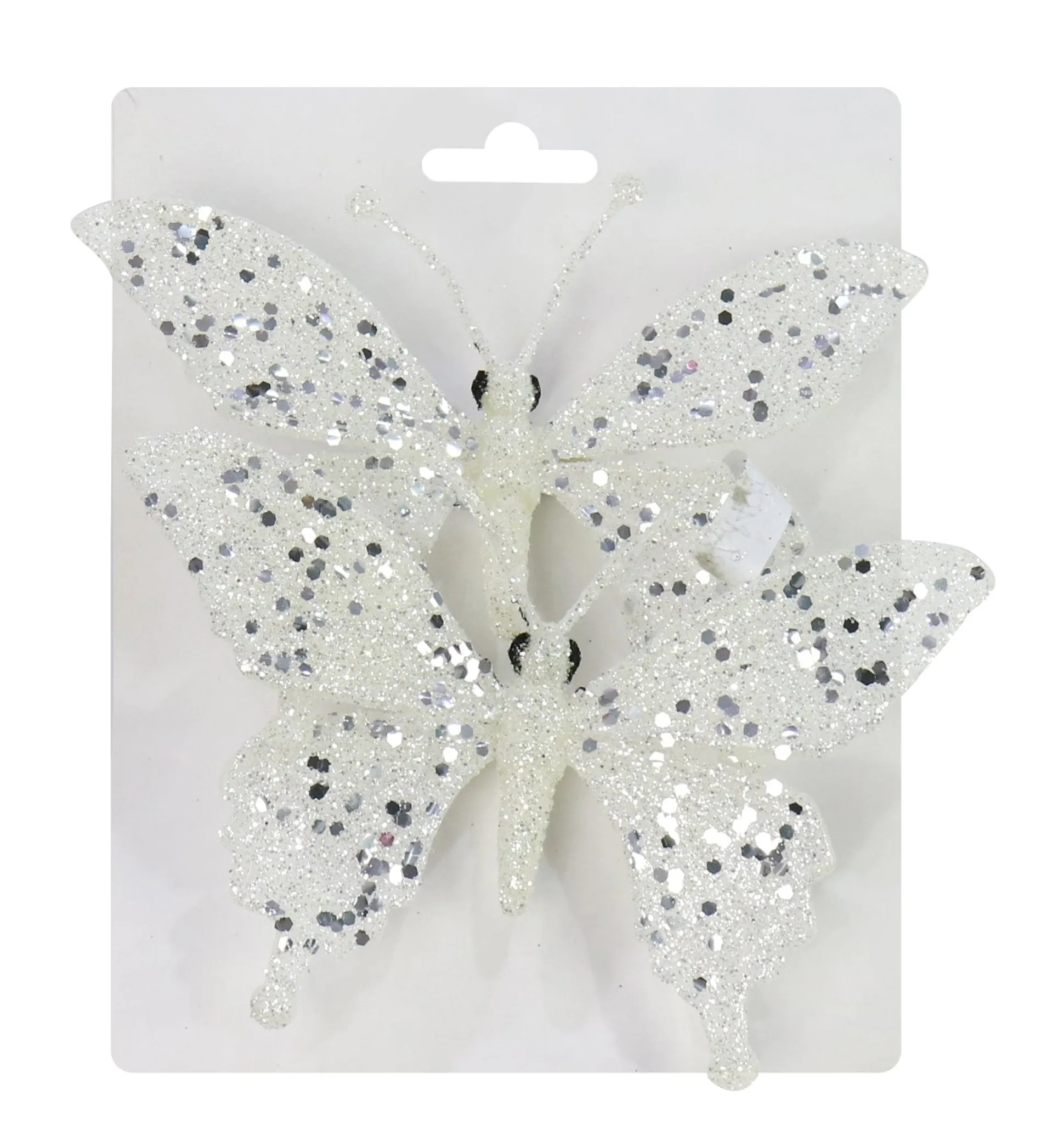 Clip On Sequin Butterfly (2Pk)