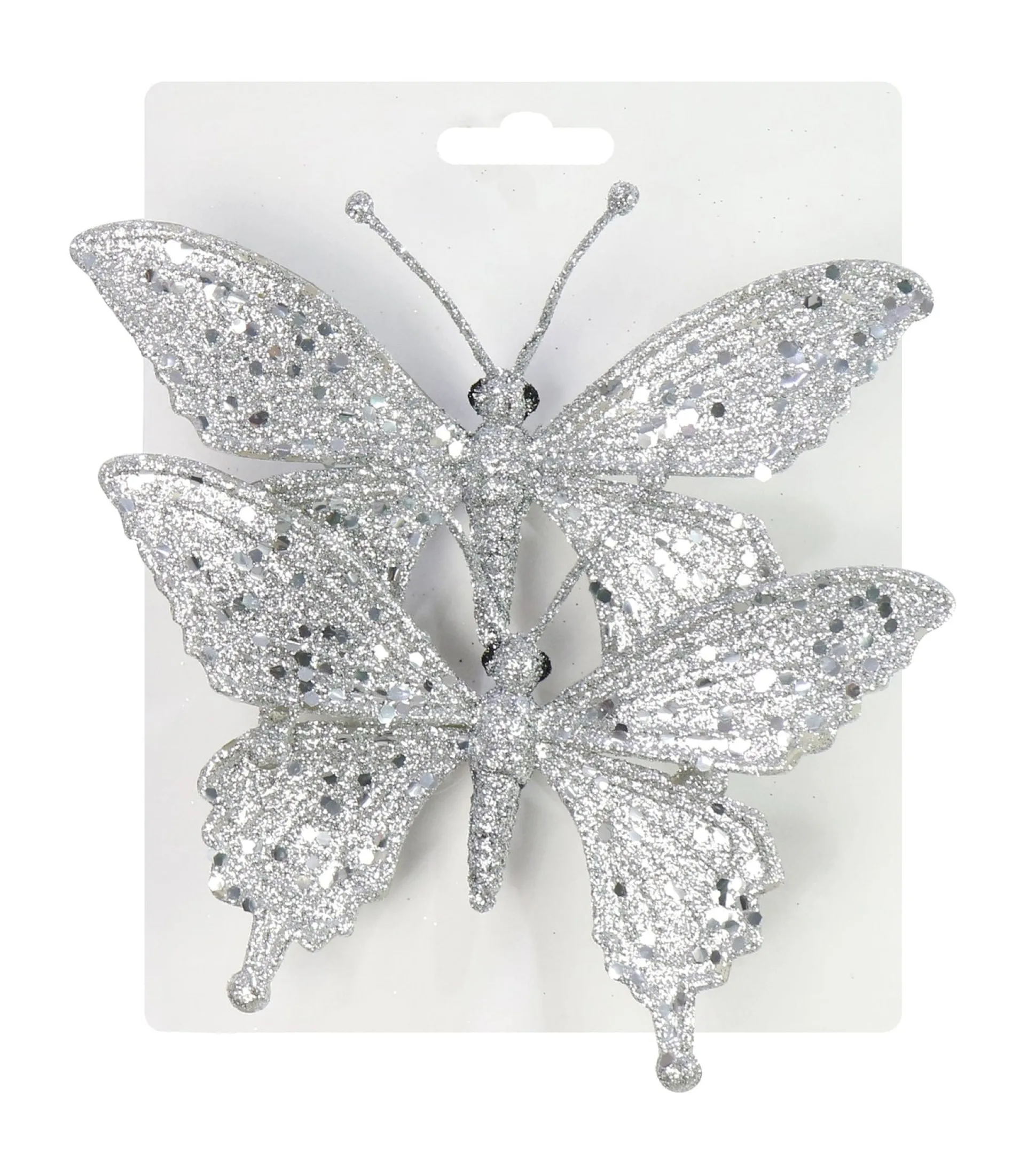 Clip On Sequin Butterfly (2Pk)