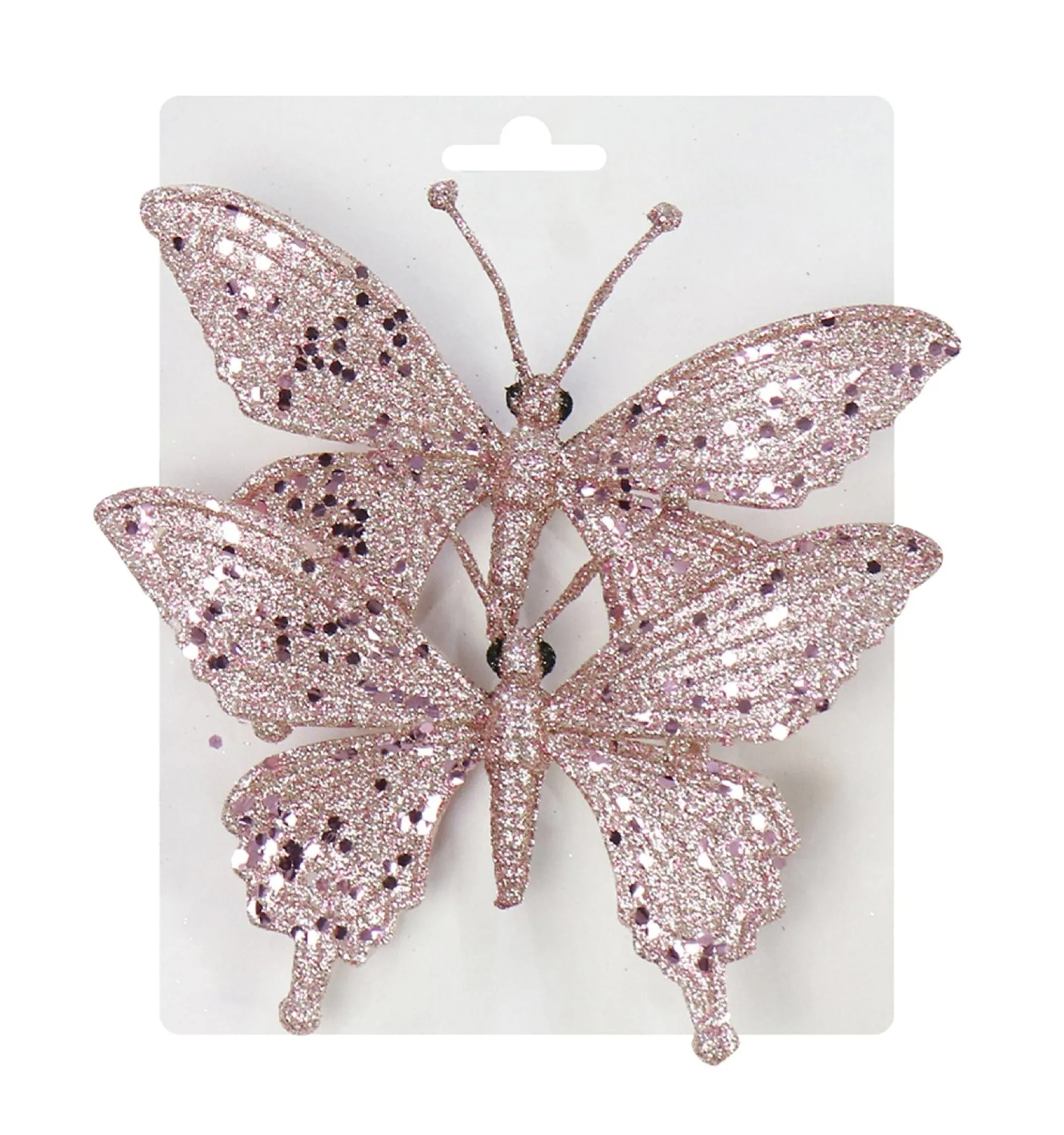 Clip On Sequin Butterfly (2Pk)