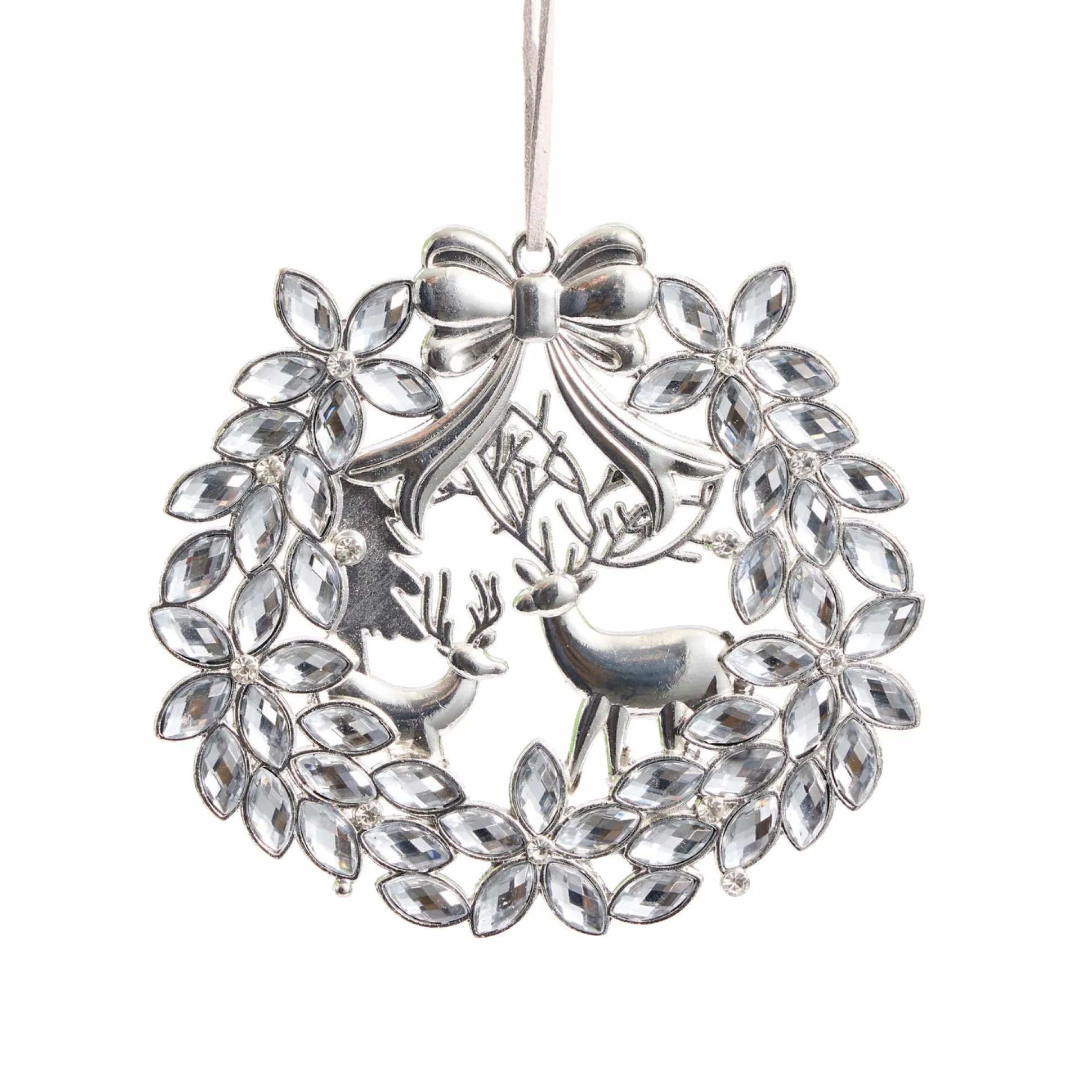 Crystal Wreath Tree Ornament (10Cm)