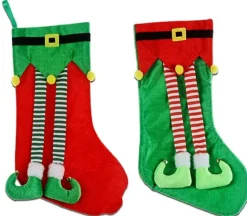 Dangling Elf Legs Christmas Stocking