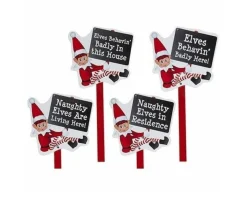 Elves Behaving Badly Naughty Elf Garden Sign