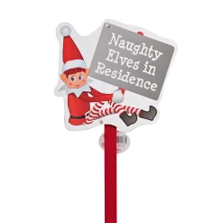 Elves Behaving Badly Naughty Elf Garden Sign