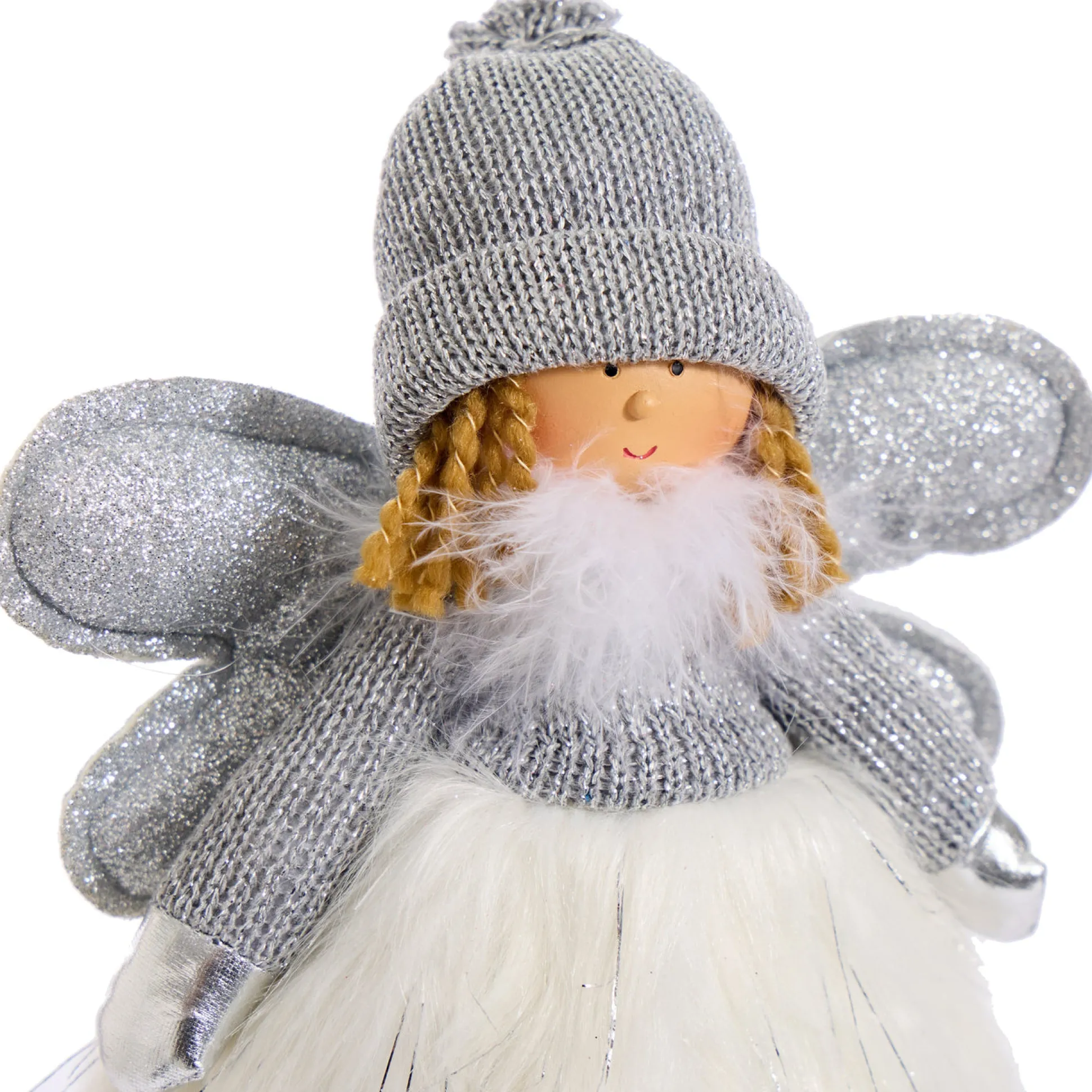 Fabric Angel With Fluffy Dress (36Cm)