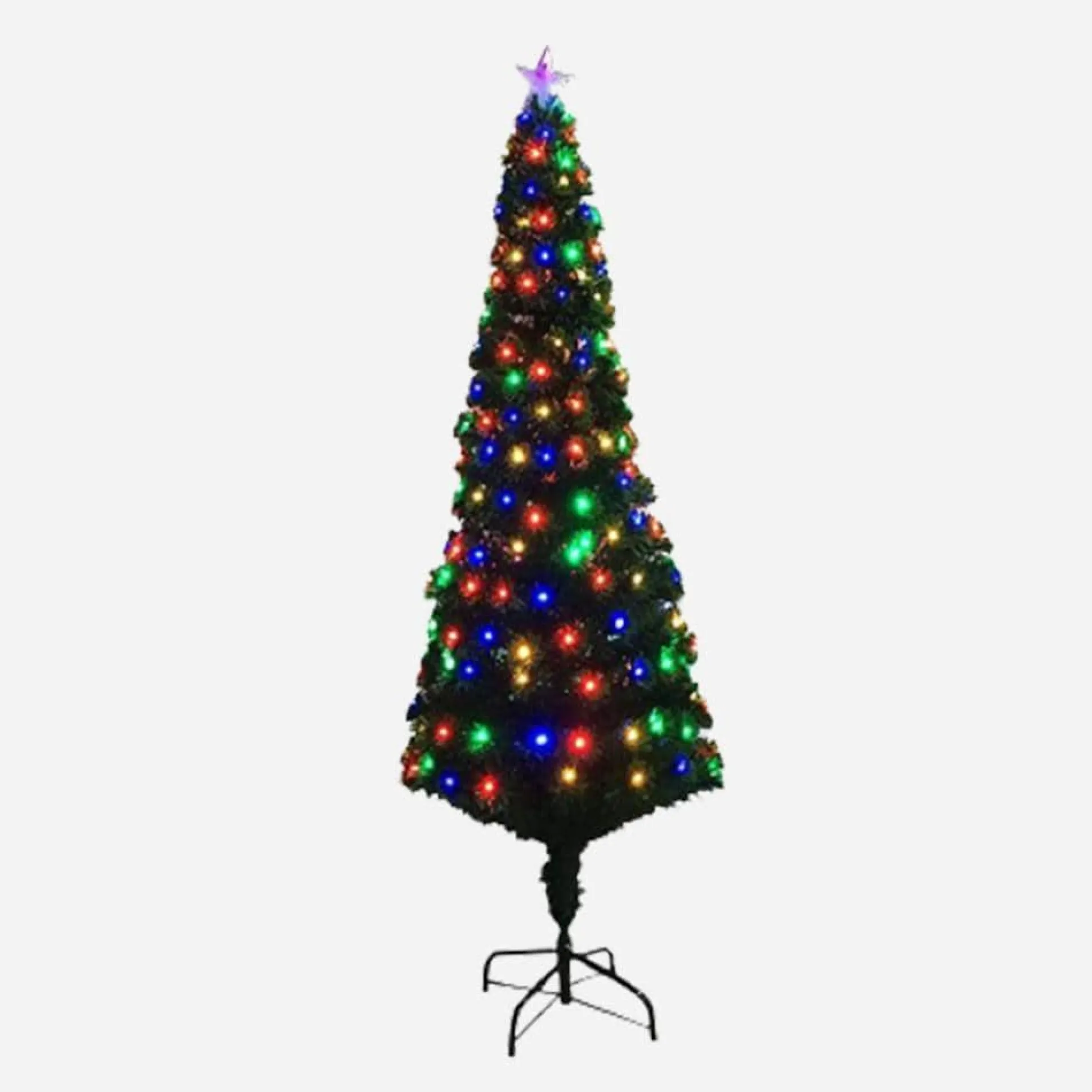 Fibre Optic Slim Tree With Multicoloured Leds (1.5M)