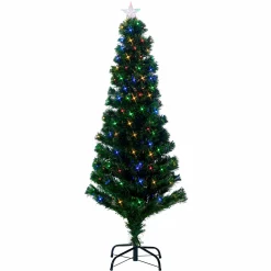 Fibre Optic Slim Tree With Multicoloured Leds (1.5M)