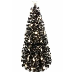 Fibre Optic Tree Black With 3D Stars Led (1.8M)