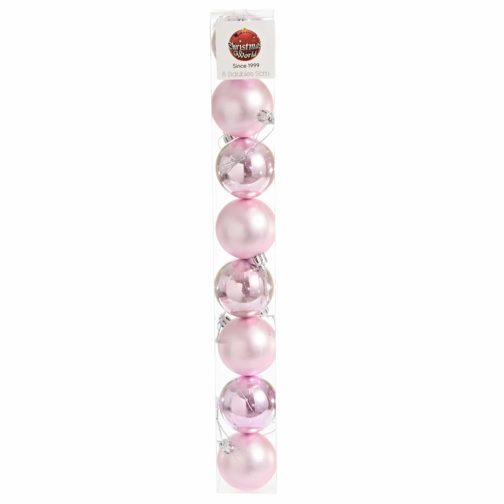 Flamingo Pink Bauble Pack (5Cm)