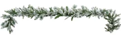 Flocked Emerald Angel Garland (2.7M)