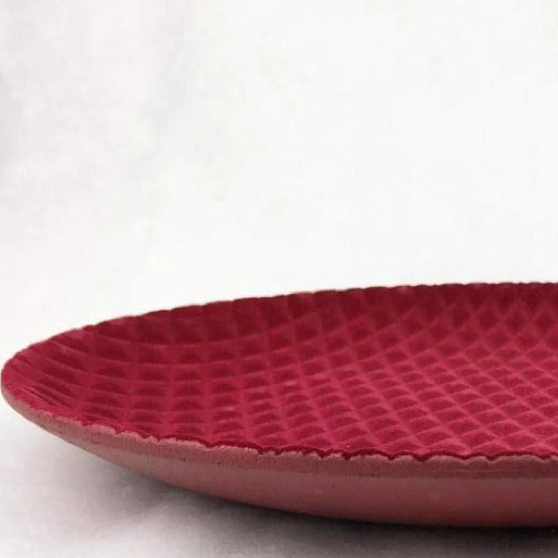 Flocked Red Plate