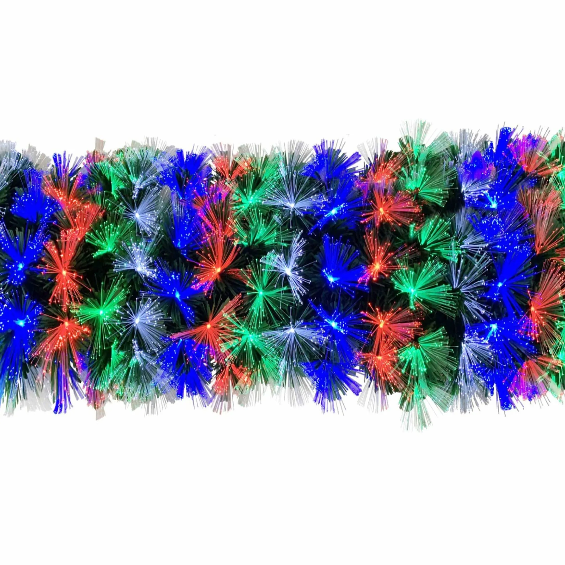 F/Optic Garland Spray Green Multi Led 270Cm