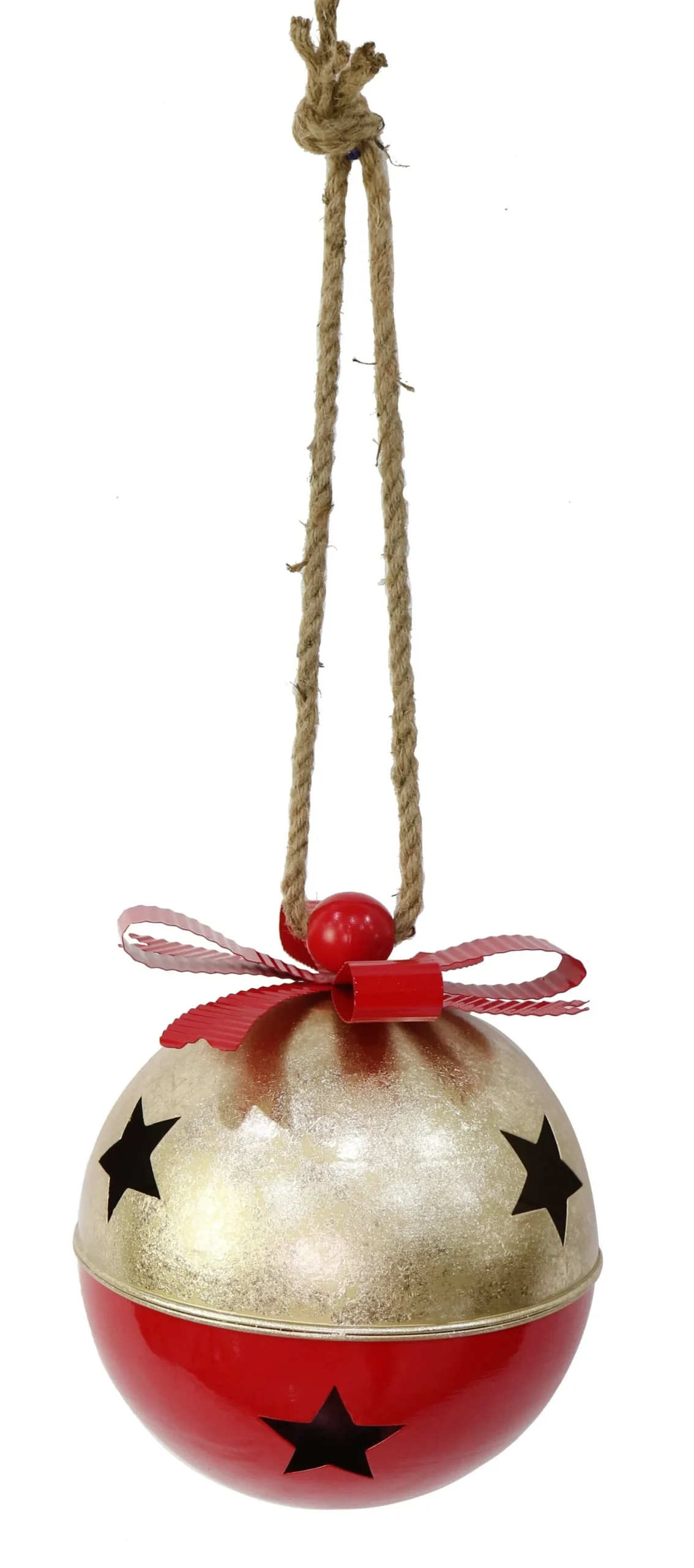 Giant Metal Nutbell With Rope Hanger Asst (23.5Cm)