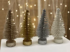 Glitter Brush Tree Asst (20Cm)