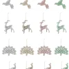 Glitter Hanging Decoration - Silver Dove