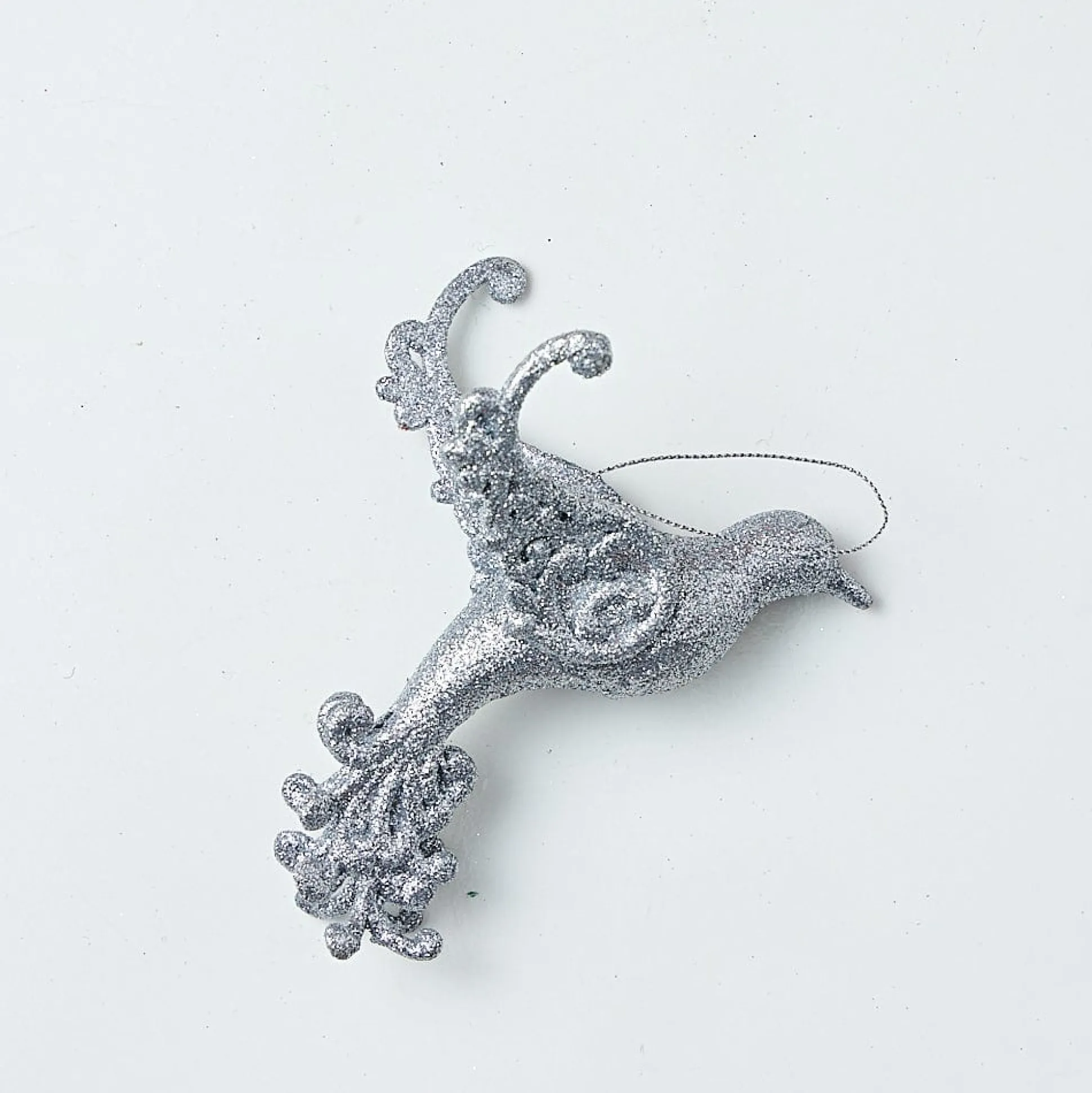 Glitter Hanging Decoration - Silver Dove
