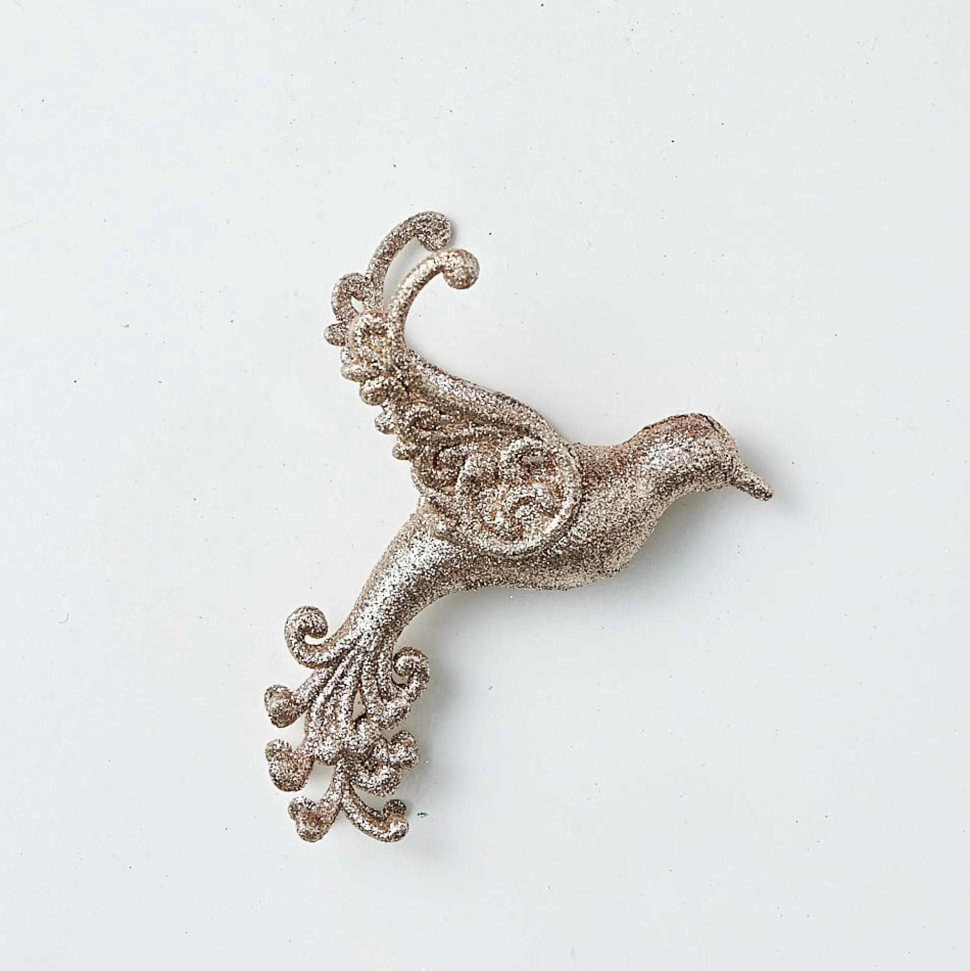 Glitter Hanging Decoration - Silver Dove