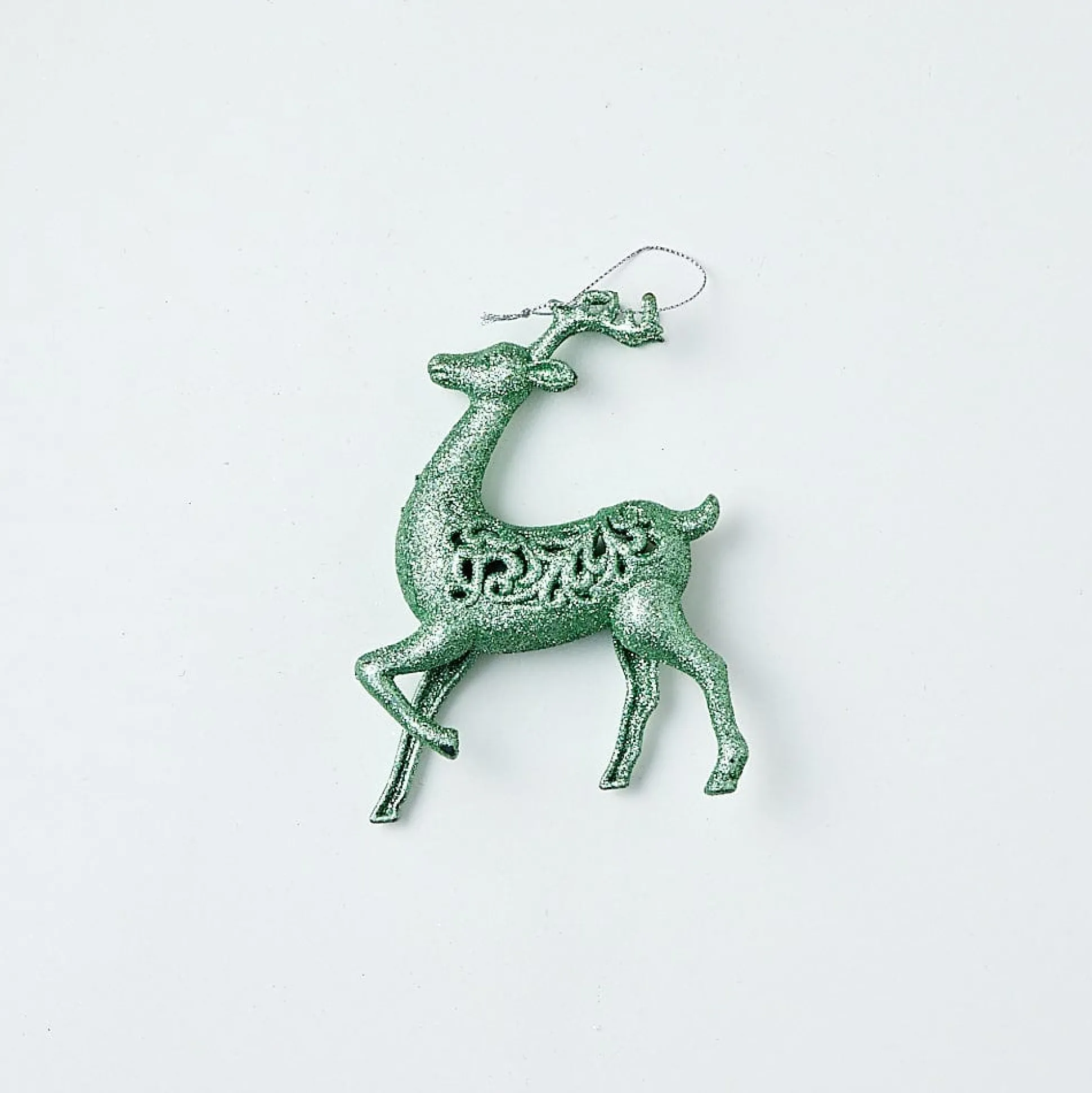 Glitter Hanging Decoration - Silver Dove