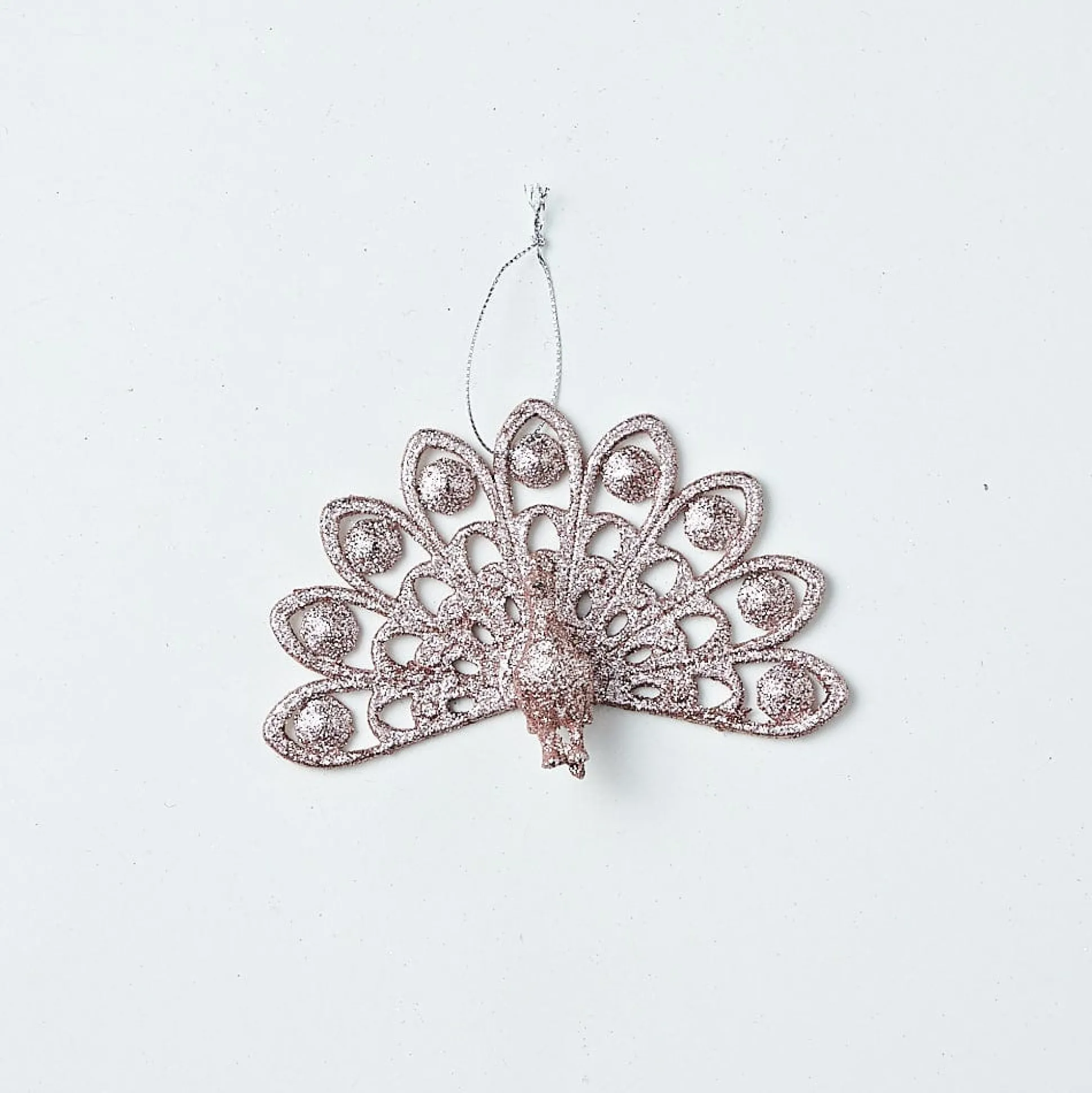 Glitter Hanging Decoration - Silver Dove