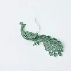 Glitter Hanging Decoration - Silver Dove