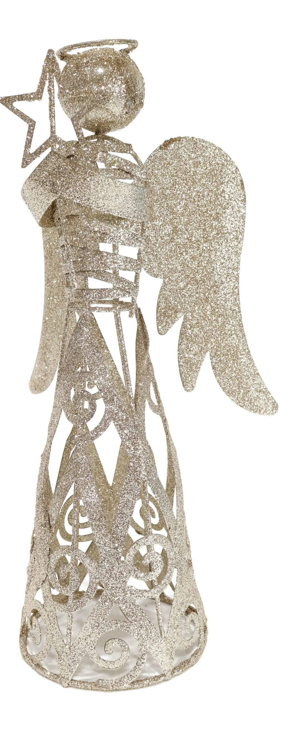 Glitter Metal Angel Asst (30Cm)