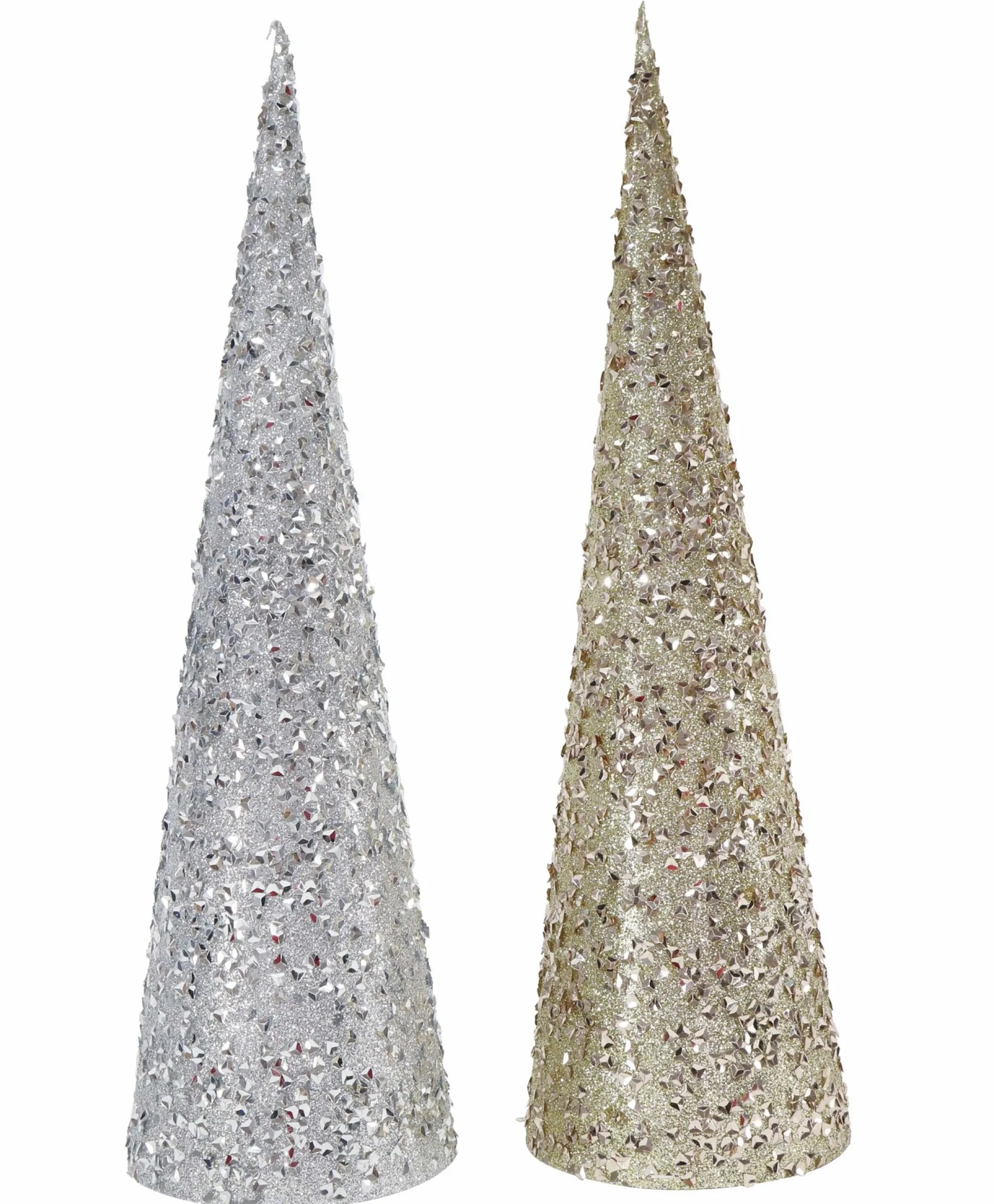 Glitter Sparkle Cone Tree Asst (47Cm)