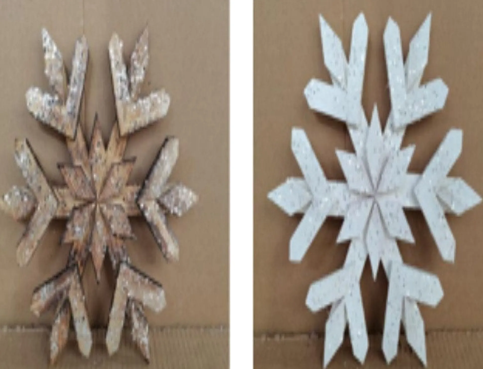 Glitter Wooden Snowflake