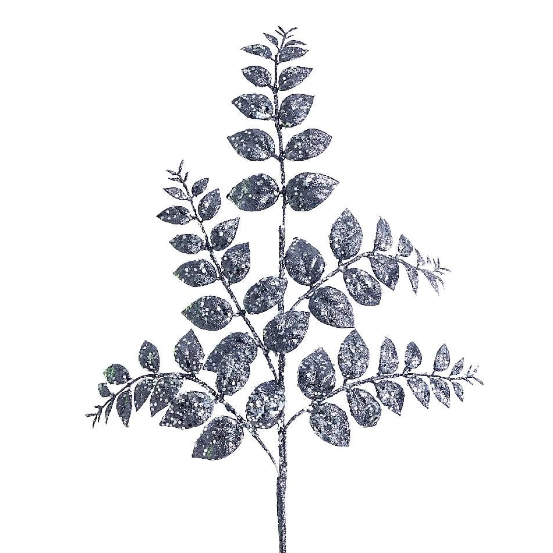 Grey Glitter Leaf Pick (70Cm)