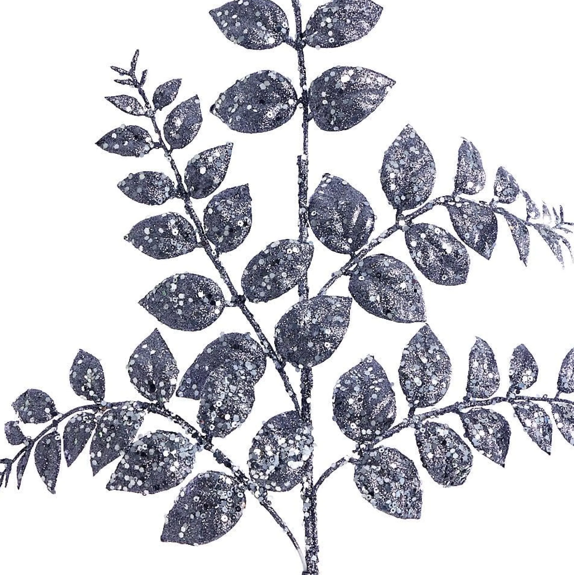 Grey Glitter Leaf Pick (70Cm)