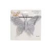 Grey Velour Butterfly With Clip (20Cm)