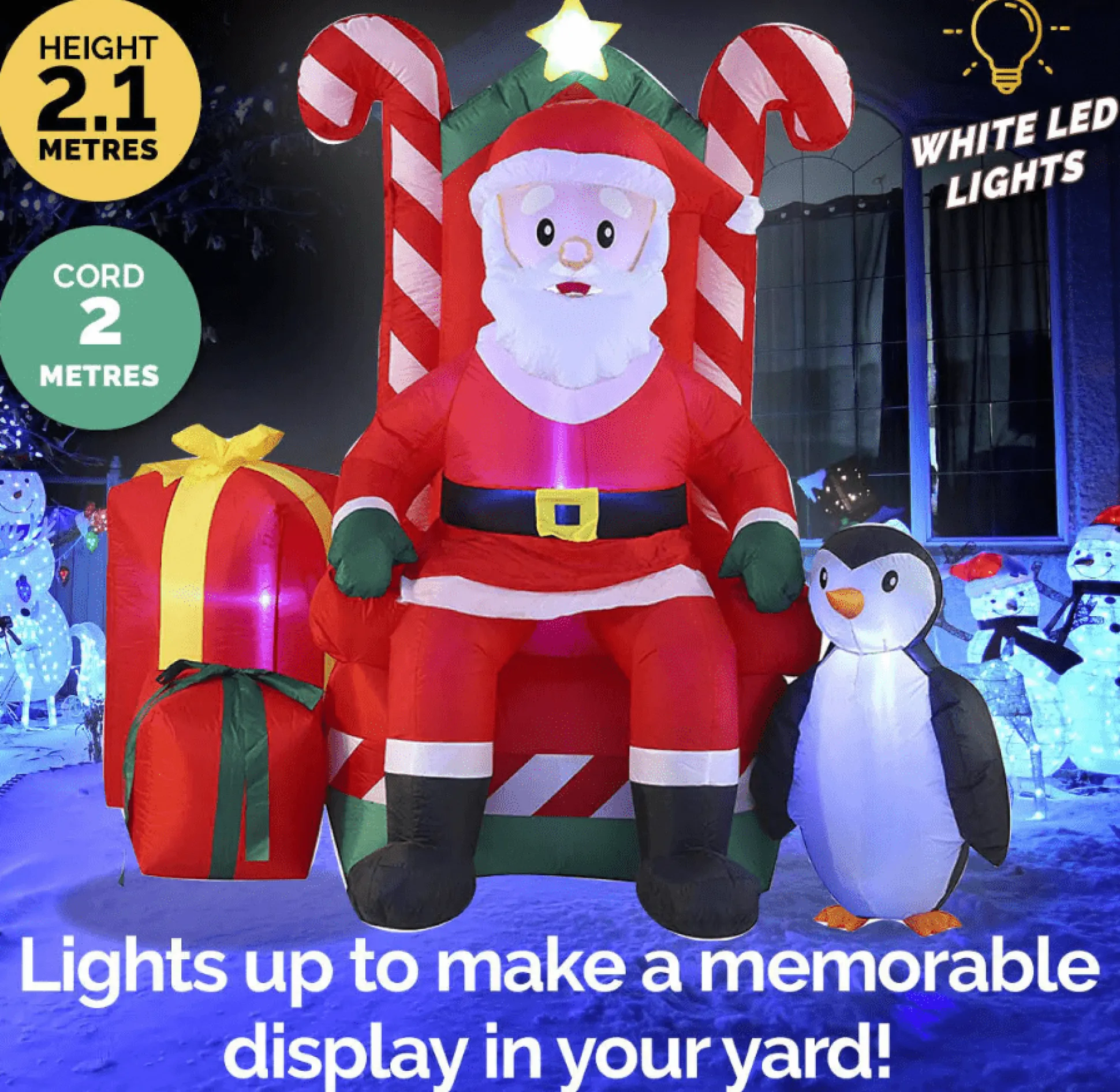 Inflatable Santa And Armchair (1.8M)