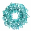 Iridescent Turquoise Tinsel Wreath (45Cm)