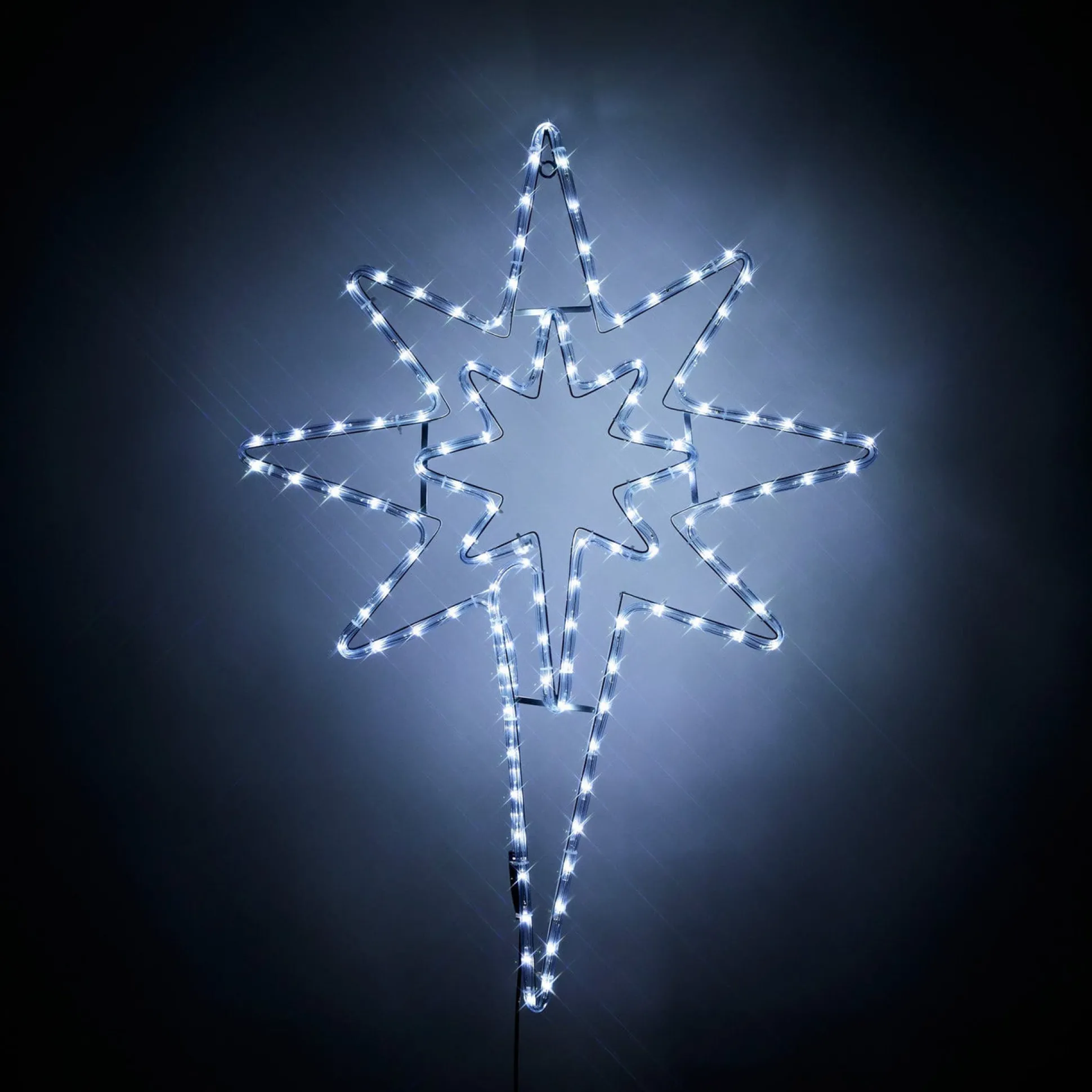 Led Cool White Nativity Star Ropelight