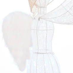 Led Glitter Thread Angel With Trumpet
