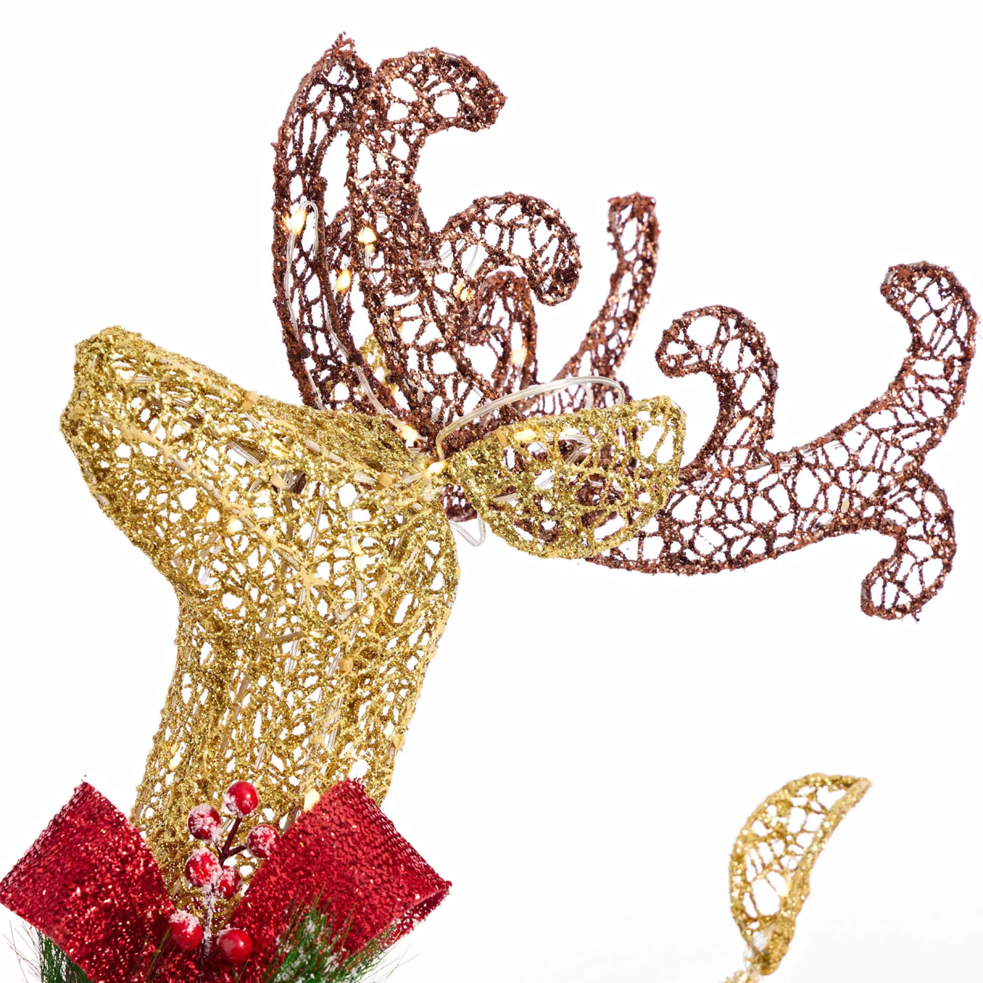 Led Glitter Thread Twinkling Reindeer