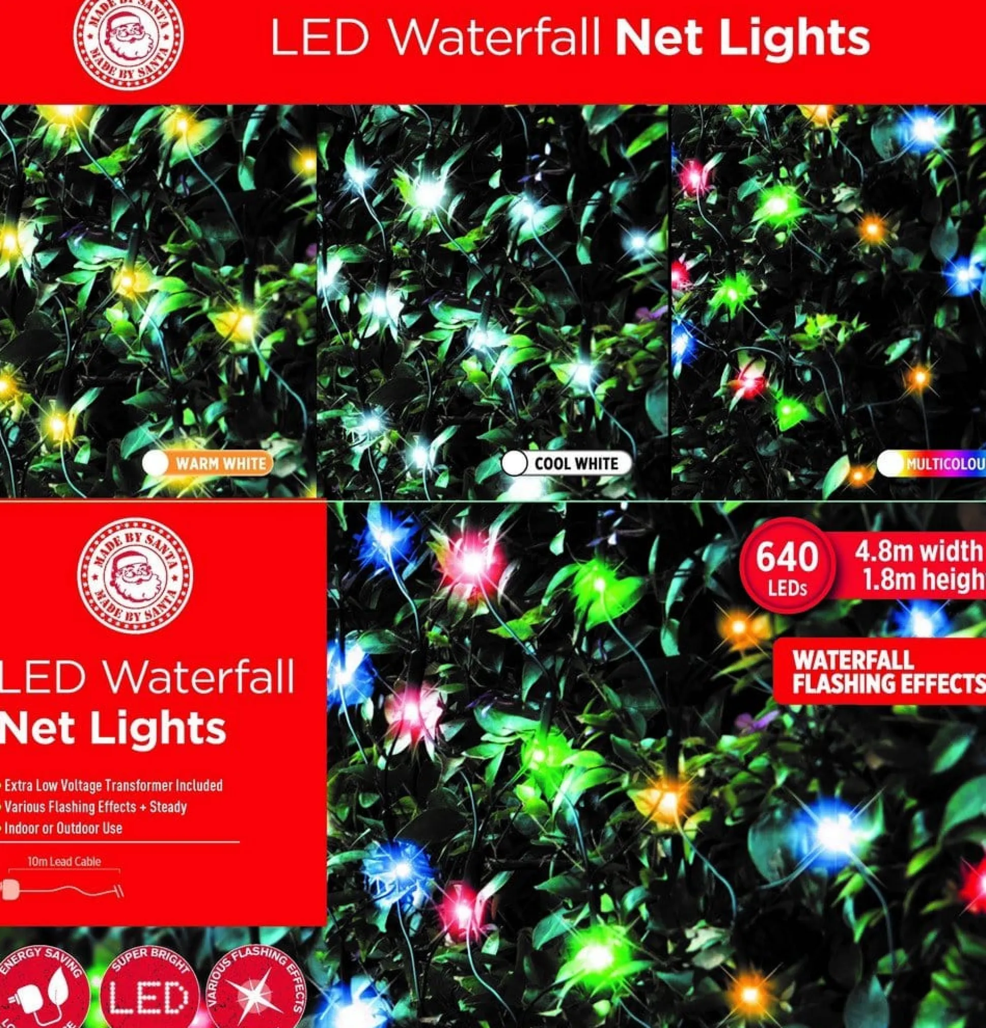 Led Multicoloured Net Light (4.8M)