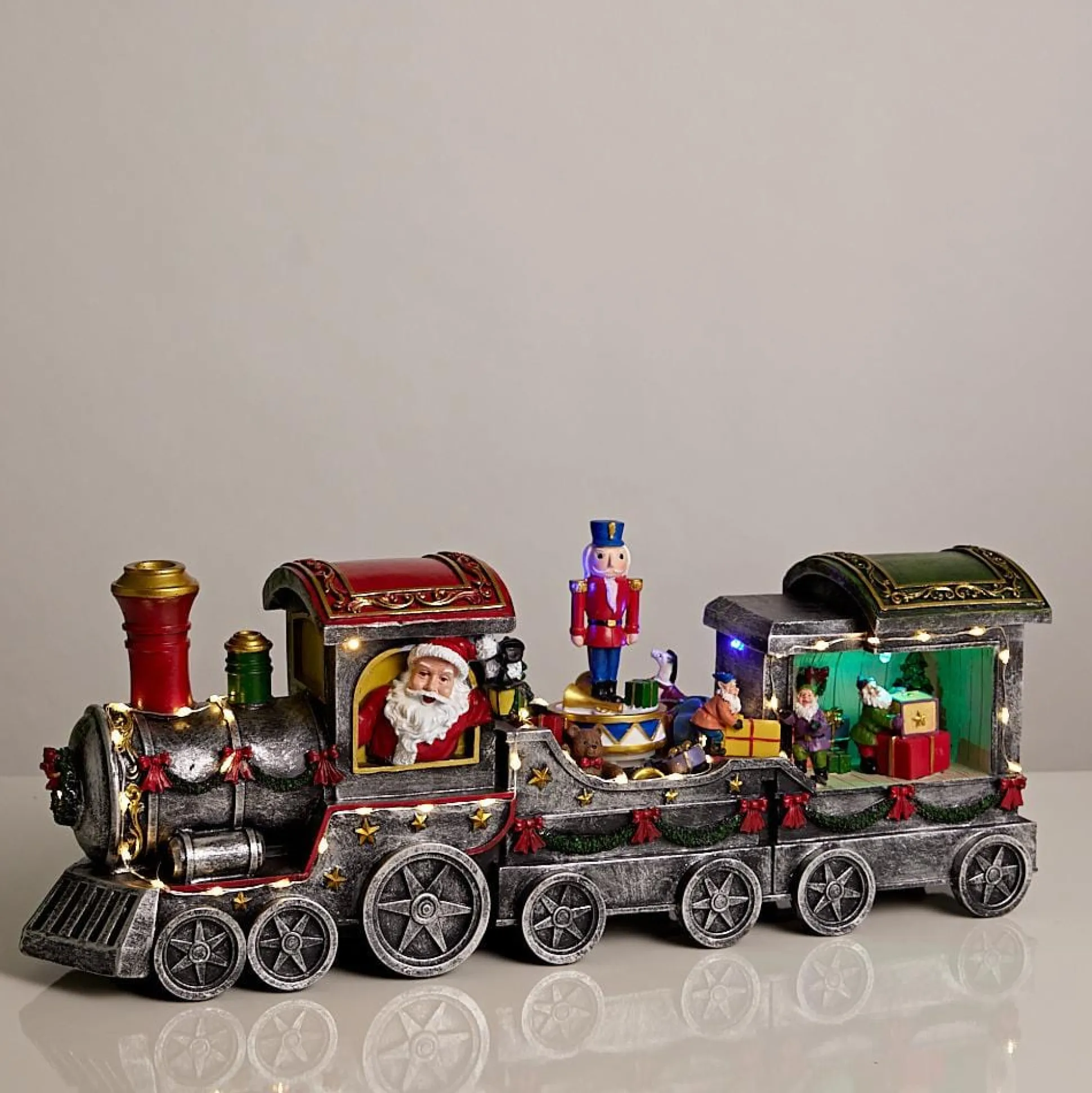 Led Musical Santa Nutcracker Train