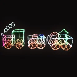Led Ropelight 3D Train With 2 Carriages