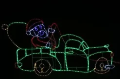 Led Ropelight Waving Santa In Ute