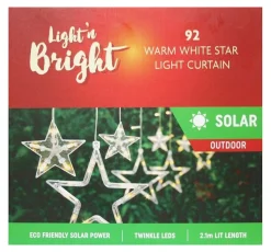 Led Solar Curtain Lights With Stars