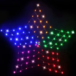 Led Solar Rainbow Star Net Light (150)