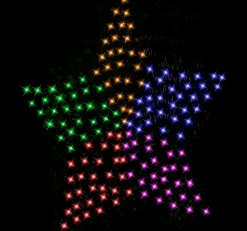 Led Solar Rainbow Star Net Light (150)