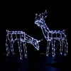 Led Solar Standing Or Feeding Reindeer - Feeding