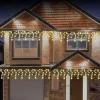 Led Solar Warm White Icicles (3.9M)