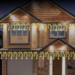 Led Solar Warm White Icicles (3.9M)