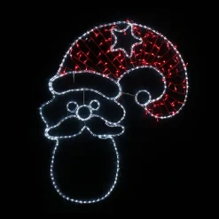 Led Twinkle Ropelight Santa Head